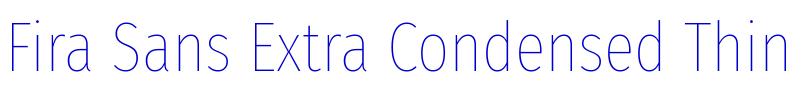 Fira Sans Extra Condensed Thin الخط